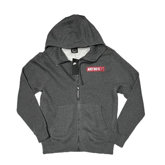 Nike JDI Hoodie Jacket Full Zip Up Hoodie Men’s Size Small Gray - Picture 2 of 11
